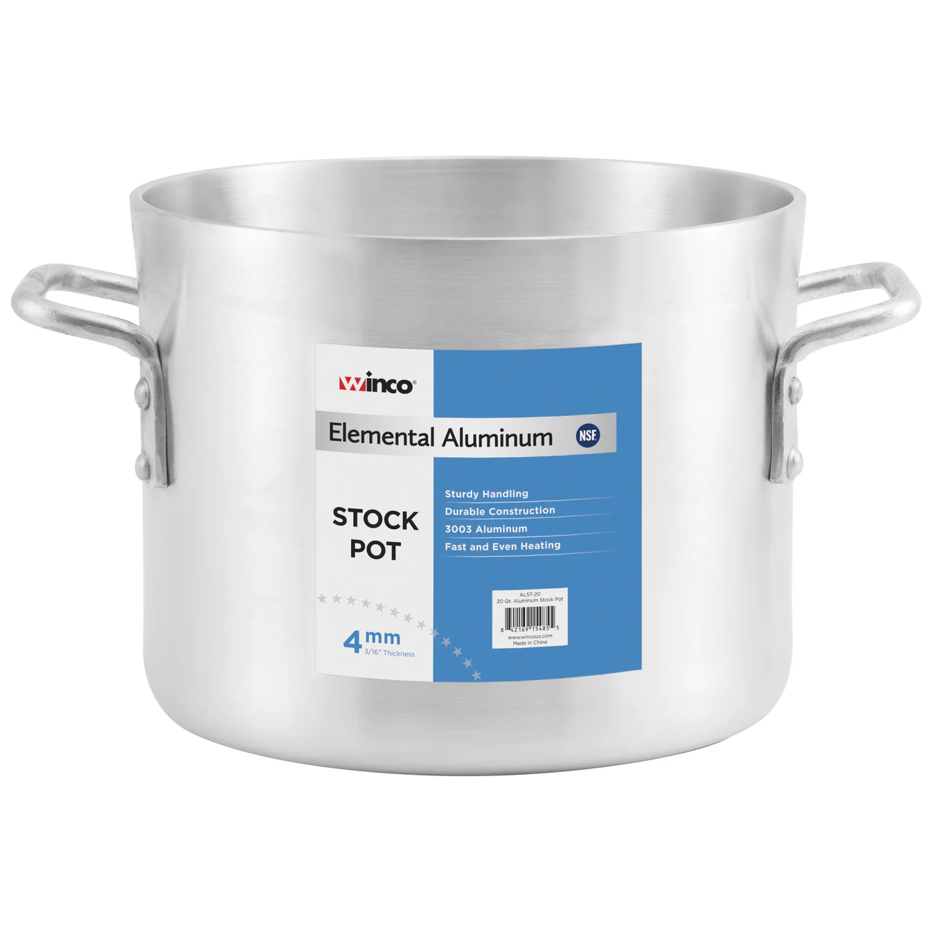 Winco Elemental™ Heavyweight Aluminum Stock Pots