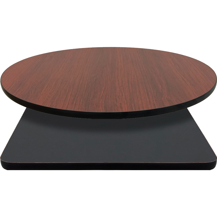 Oak Street Two-Sided Quick Ship Table Tops – Mahogany/Black