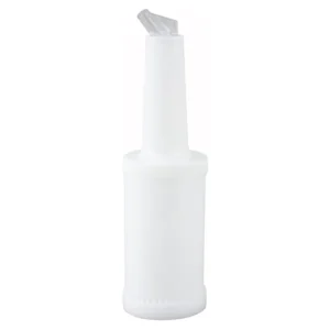 Winco PPB-1W Liquor & Juice Pour Bottle, 1 Qt, White