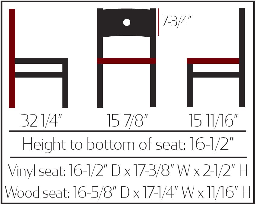 Oak Street Manufacturing SL2150-B Bullseye Wood Back Chair with Black Frame - Image 2