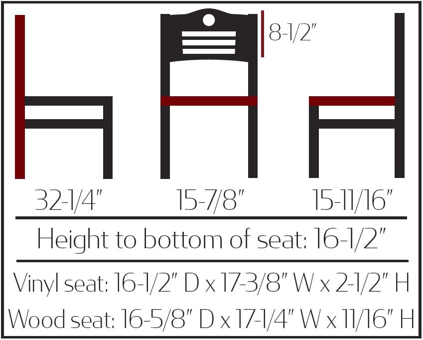 Oak Street Manufacturing SL2150-SH Shoreline Wood Back Chair with Black Frame - Image 2