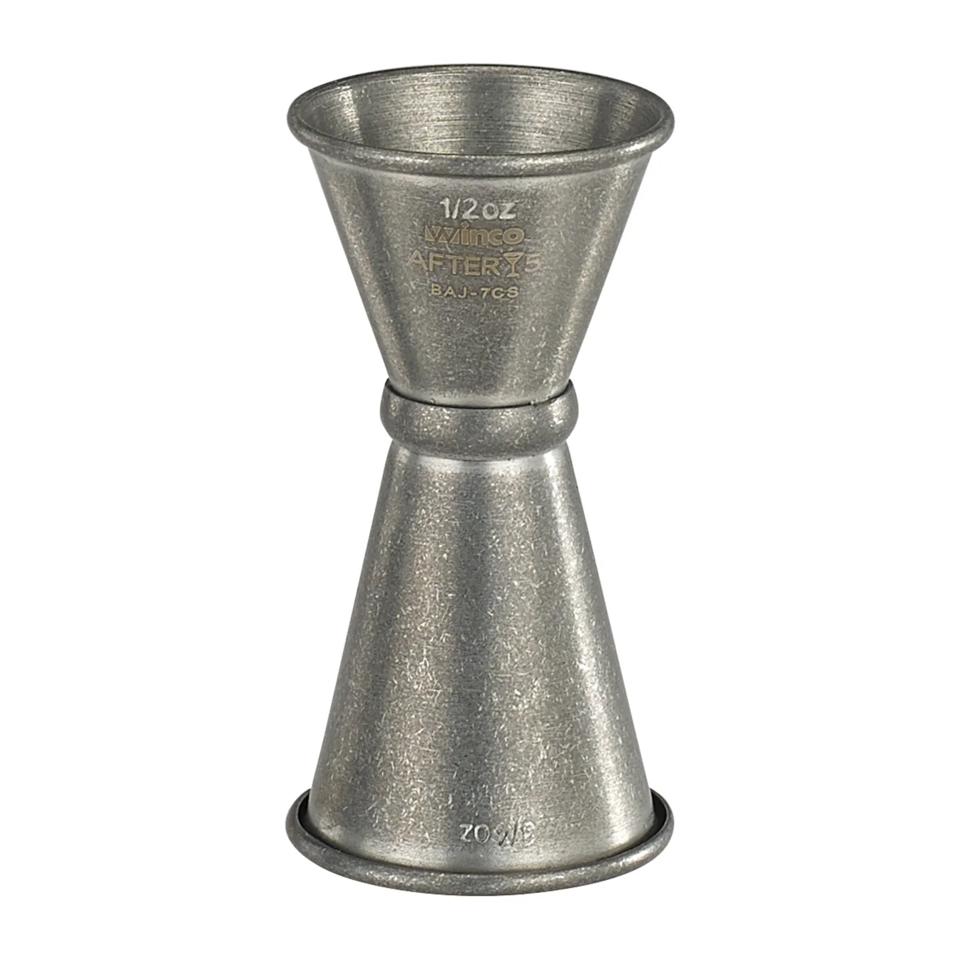 Winco BAJ-7CS Crafted Steel Jigger, 1/2 oz & 3/4 oz