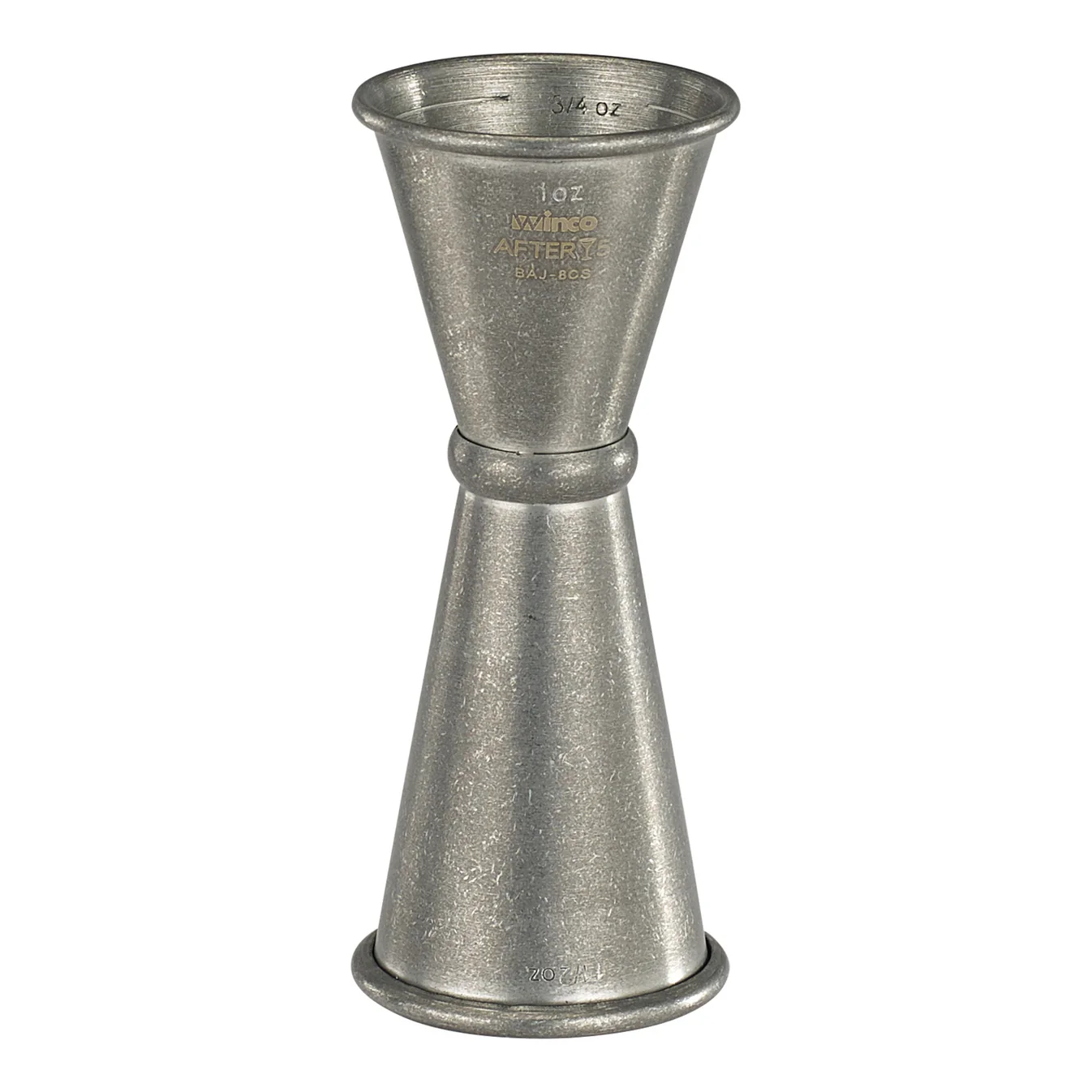 Winco BAJ-8CS Crafted Steel Jigger, 1 oz & 1-1/2 oz