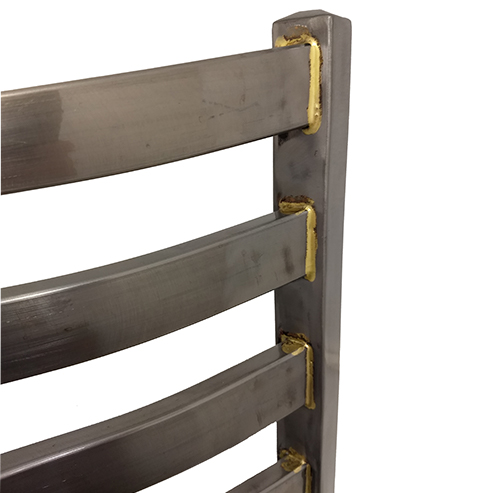 SL135C Clear Coat Ladderback Chair - Brass Welds - Image 2