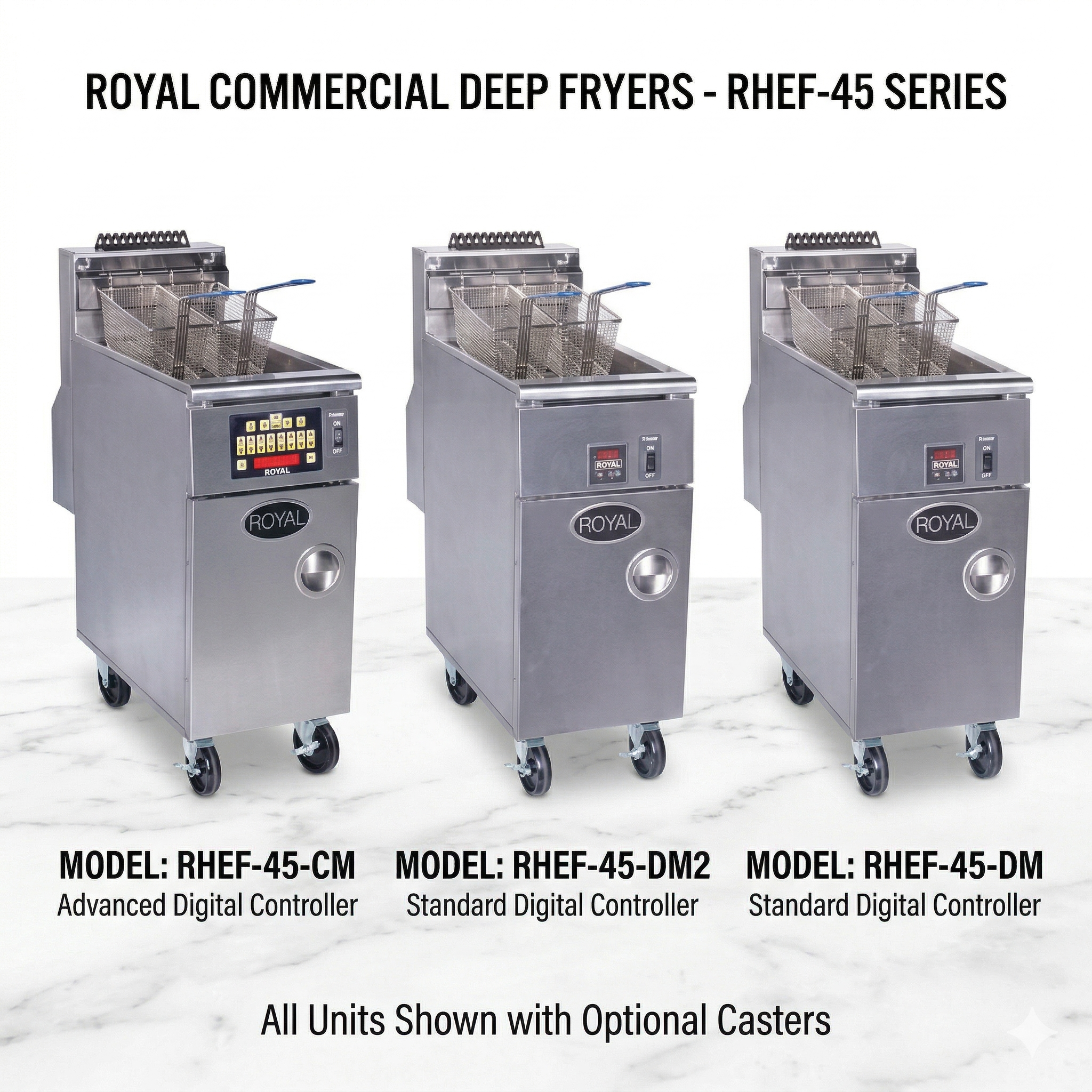 Royal High Efficiency Commercial Deep Fat Fryers - RHEF Series