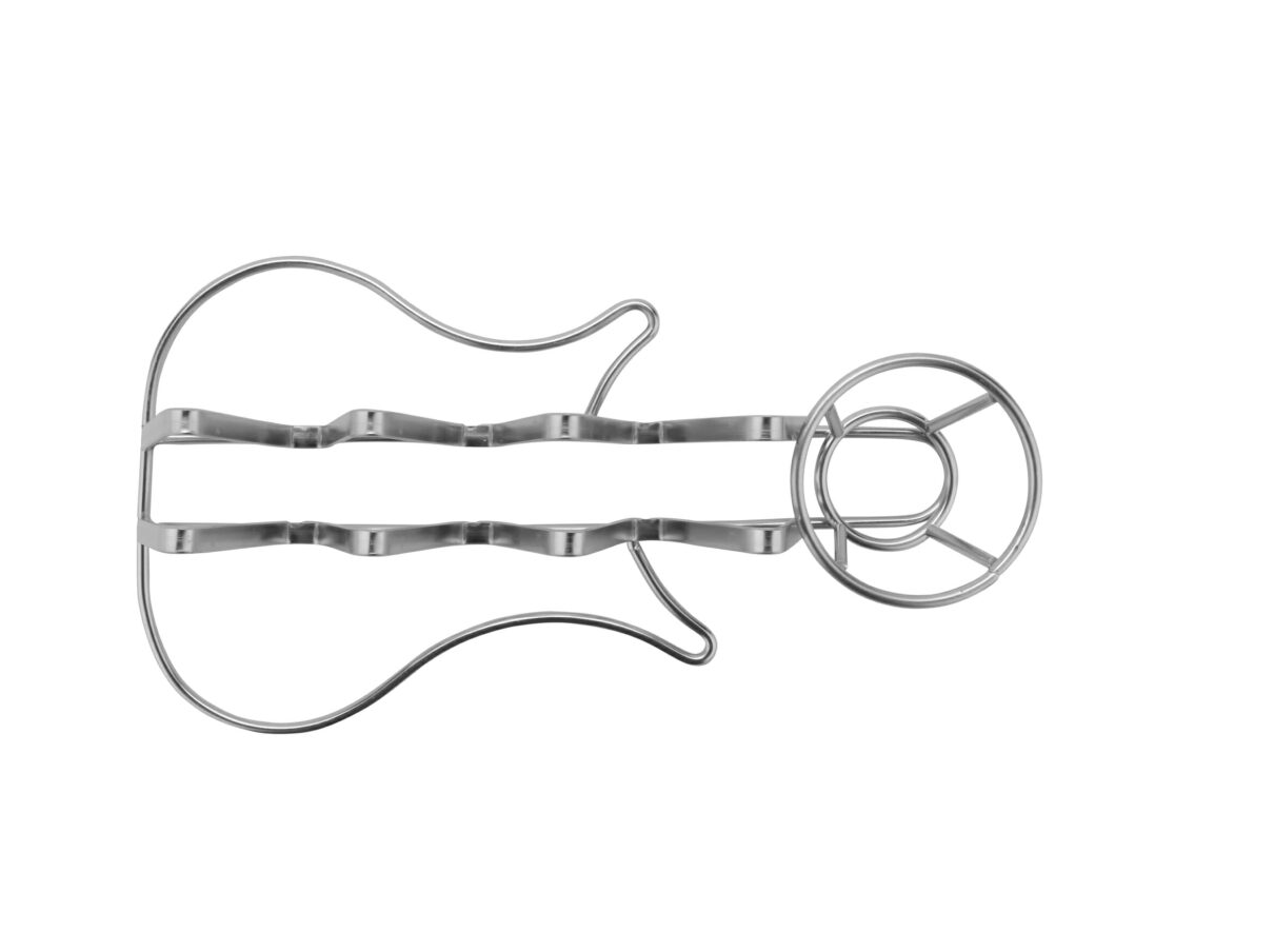 Guitar-Shaped Stainless Steel Taco Holder - Image 2