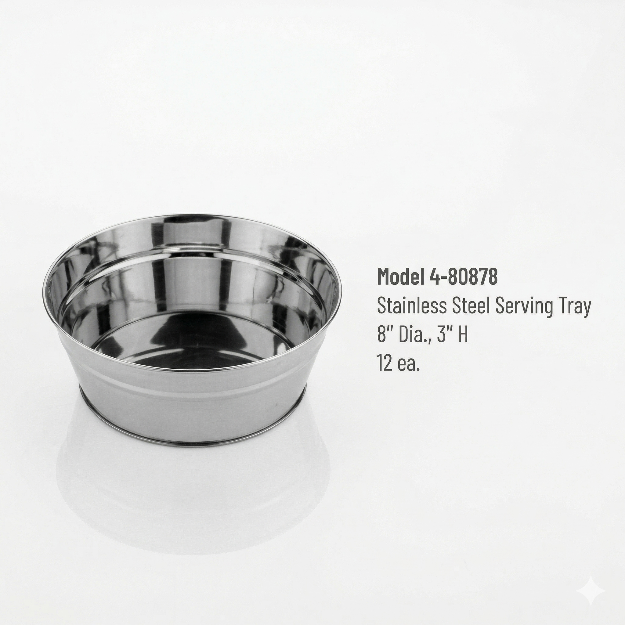 Round Stainless Steel Serving Tray / Bowl