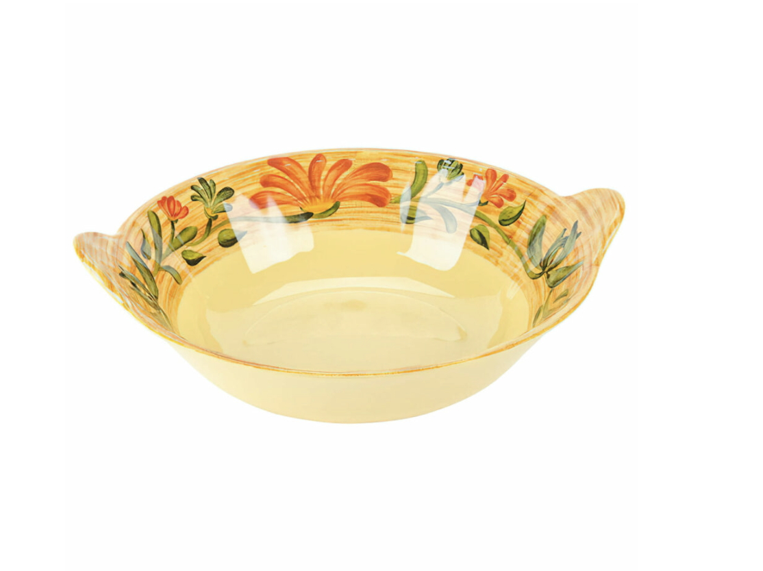 Venetian Round Melamine Bowl with Handles