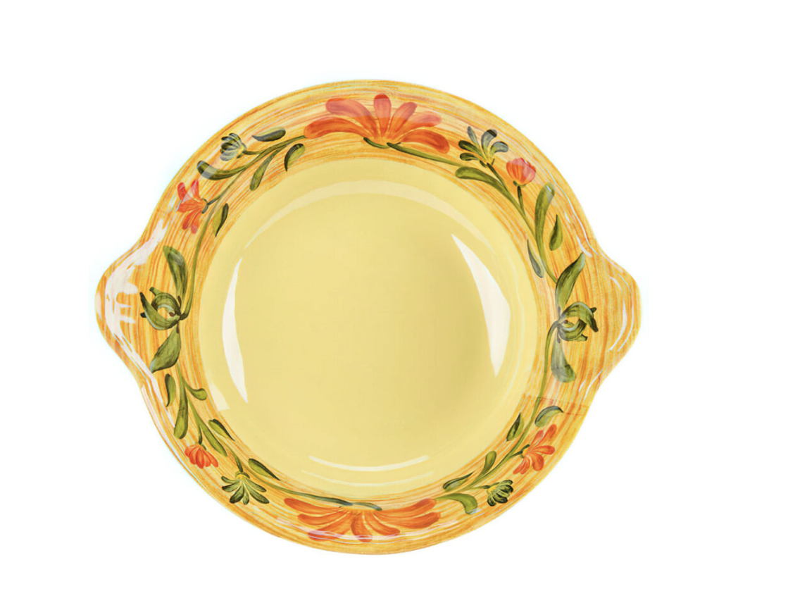 Venetian Round Melamine Bowl with Handles - Image 2