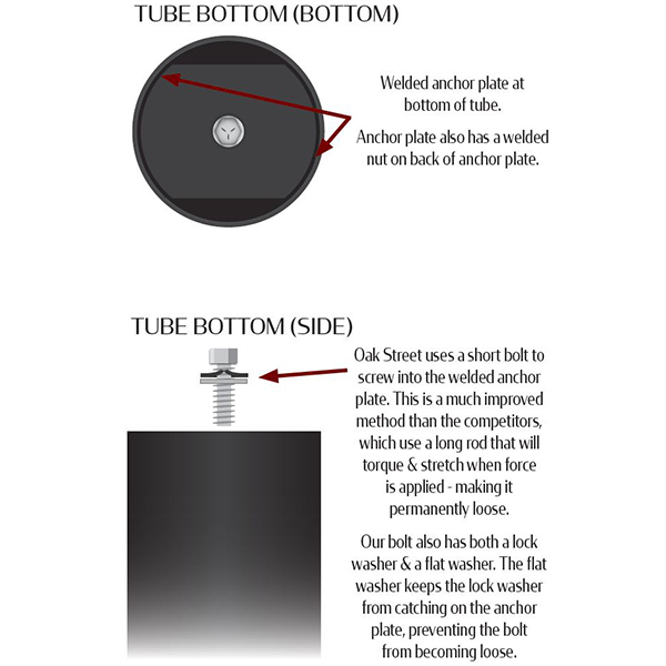 Black Stamped Steel 'T' Table Bases - Image 2
