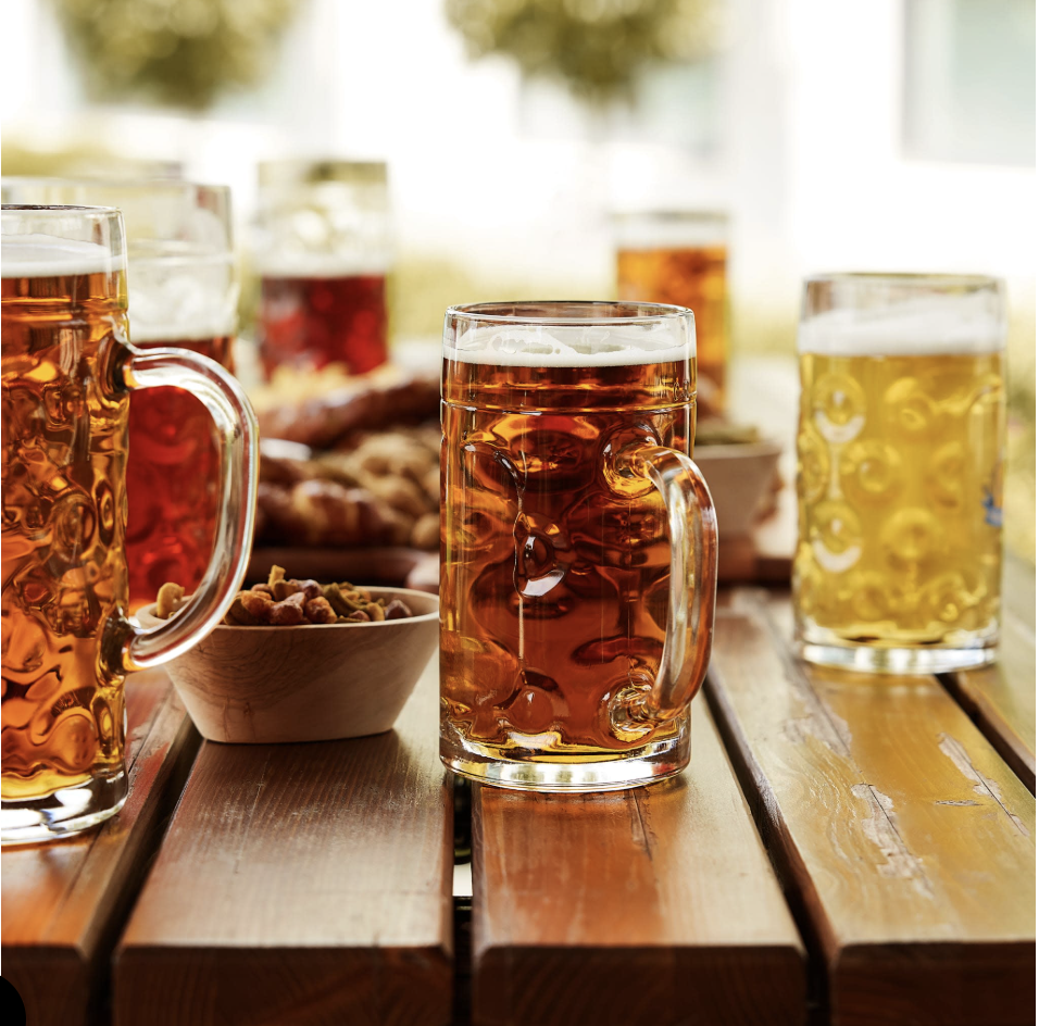 Libbey Oktoberfest Dimpled Beer Mugs with Decorating Area - Image 4