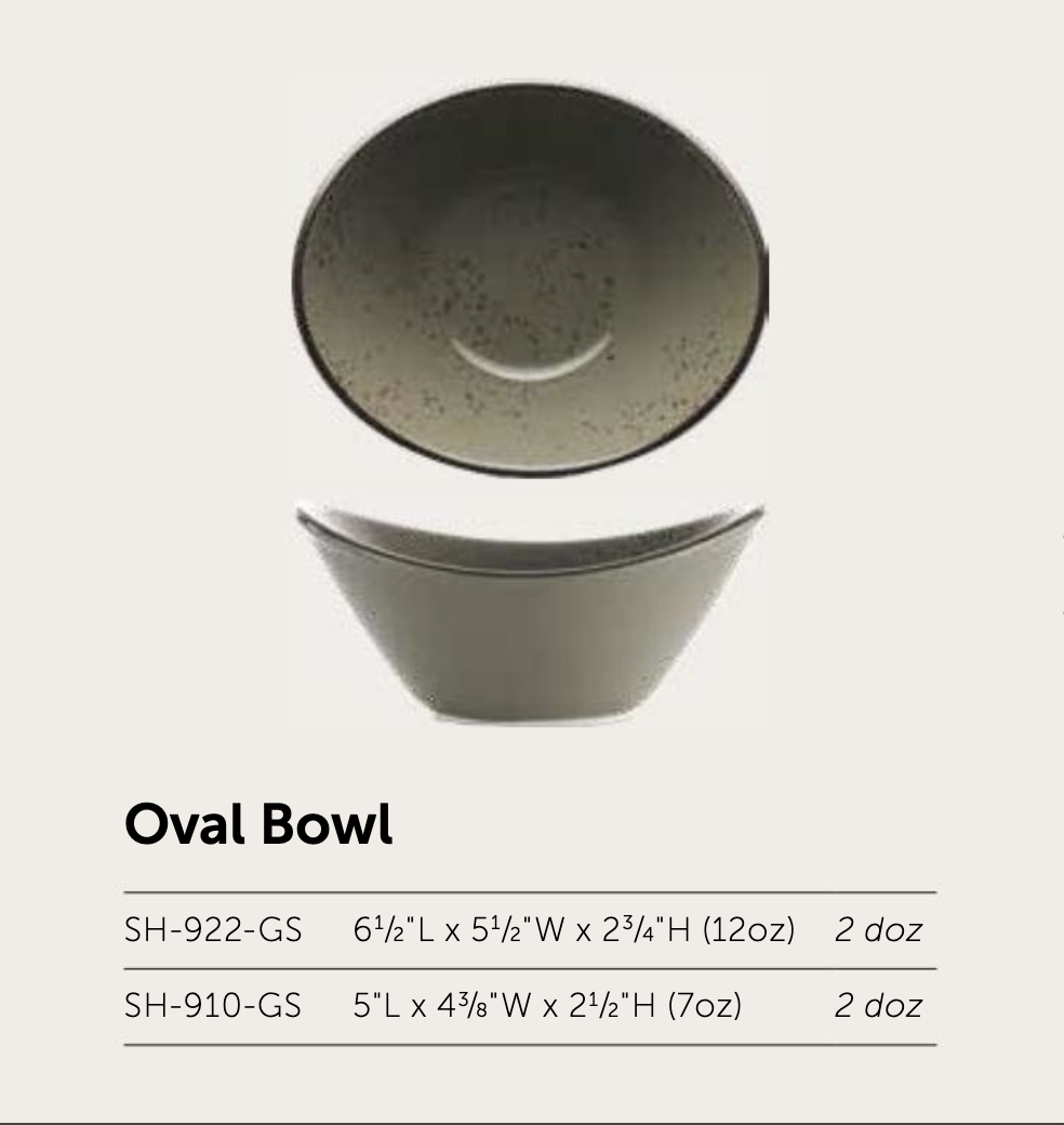 Itinow Green Smoke Reactive Glaze Oval Bowl - Image 2