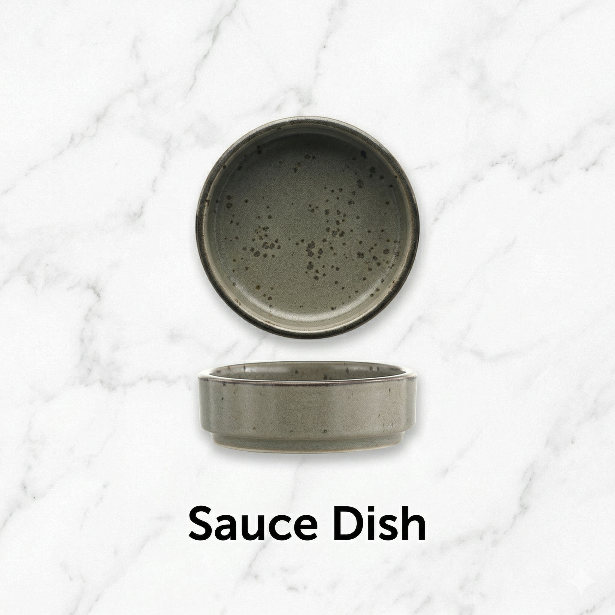 Itinow Green Smoke Reactive Glaze Sauce Dish