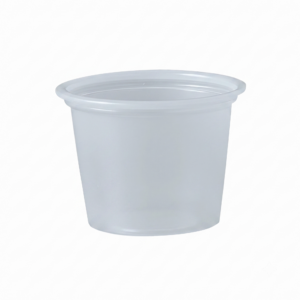 1 oz HIPS Plastic Portion Container - Translucent