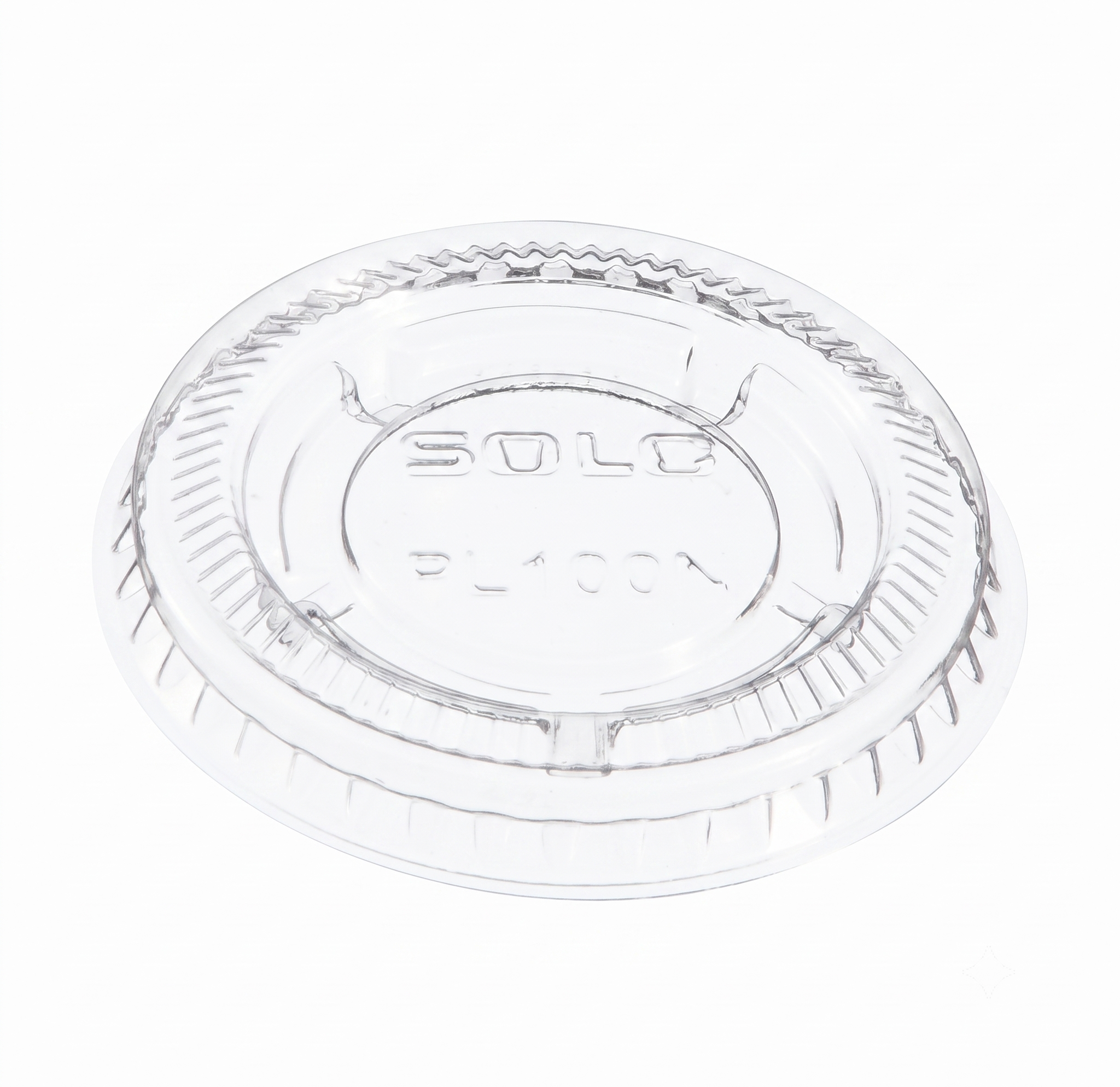 1 oz PET Plastic Soufflé Cup Lid - Clear