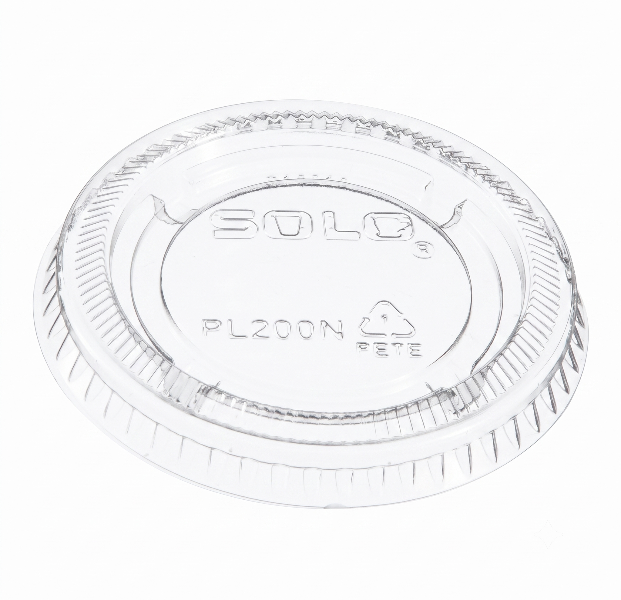 1.5-2.5 oz PET Plastic Soufflé Cup Lid - Clear