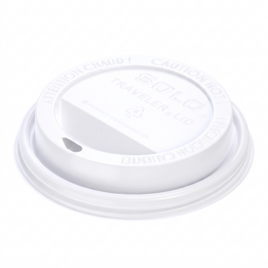 10-24 oz PS Plastic Traveler® Dome Cup Lid - White