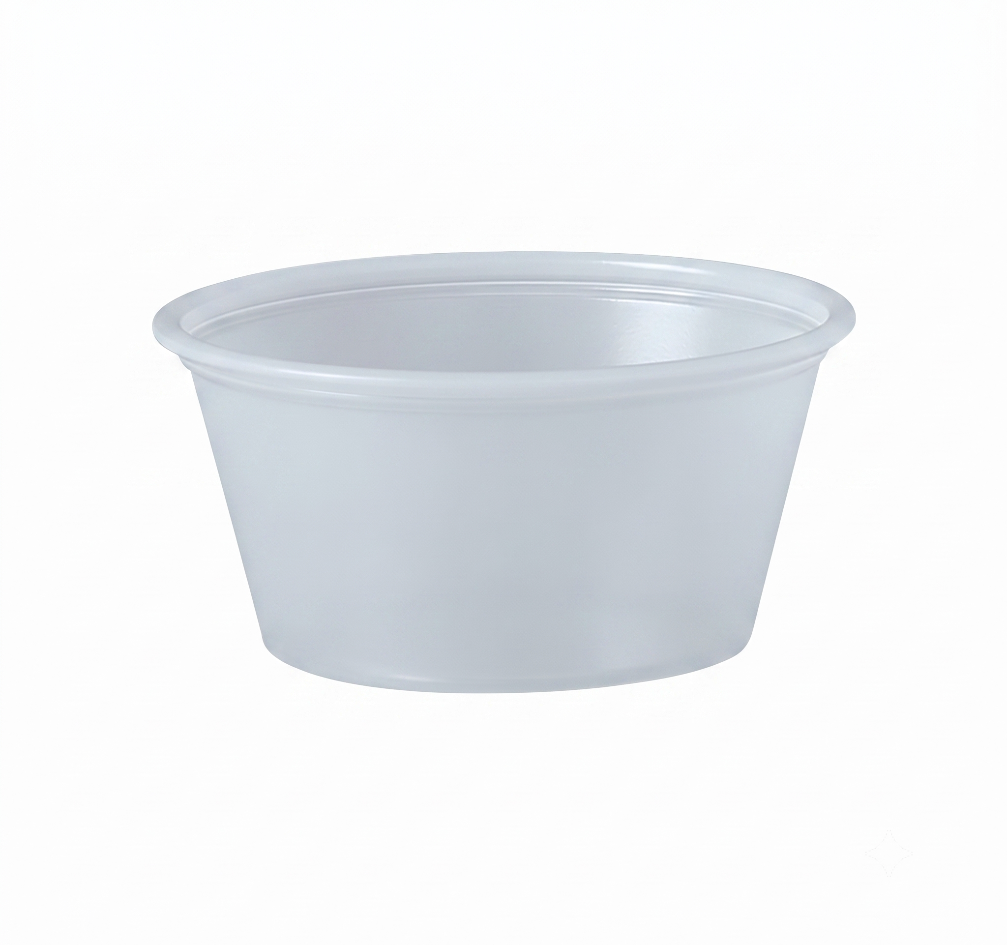2 oz HIPS Plastic Portion Container - Translucent